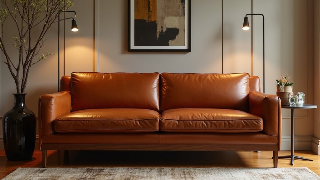 comfortable luxury leather sofa