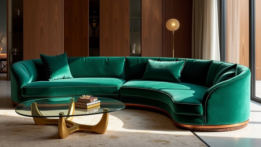 elegant curved design sofas
