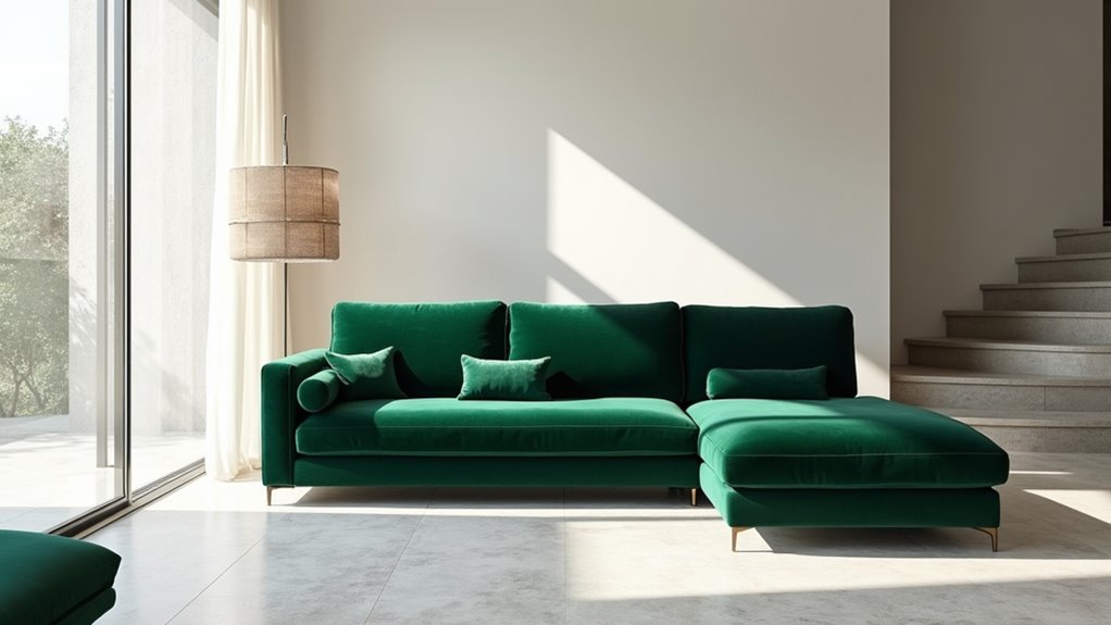 elegant low profile minimalist sofas