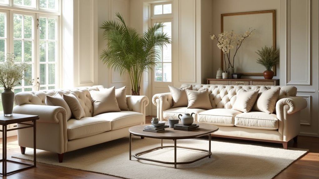 elegant luxury cream sofas