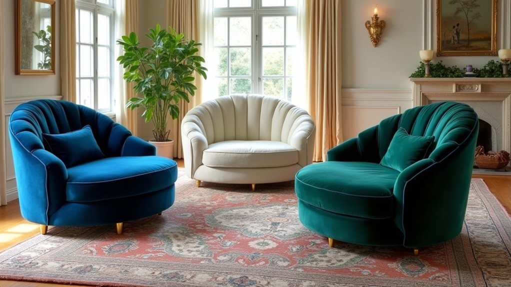 elegant round sofa selections