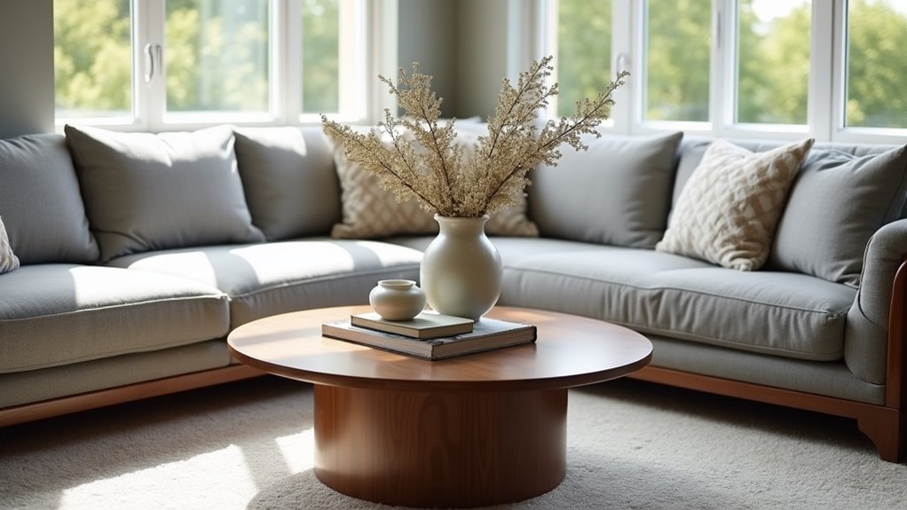 functional round coffee table