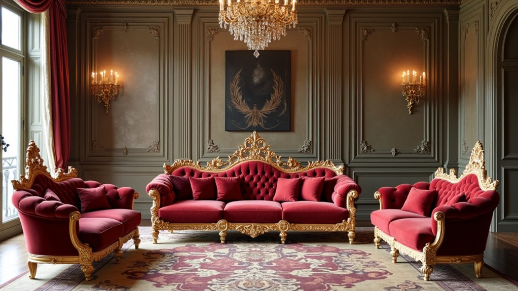 luxurious baroque artistry armchair