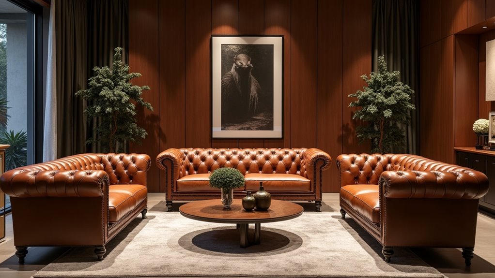luxury brown leather sofas