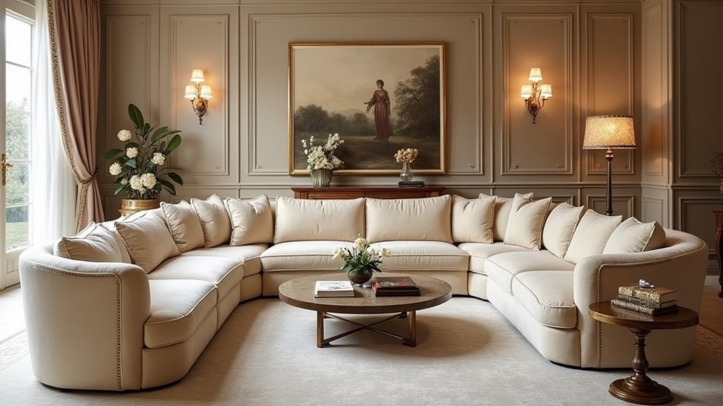 luxury cream velvet sofas