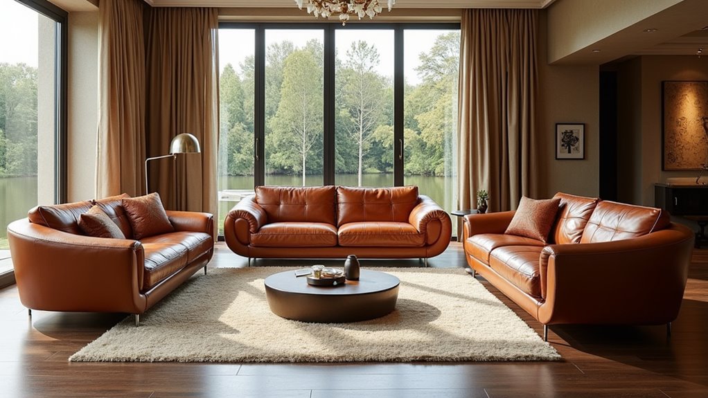 luxury faux leather sofas