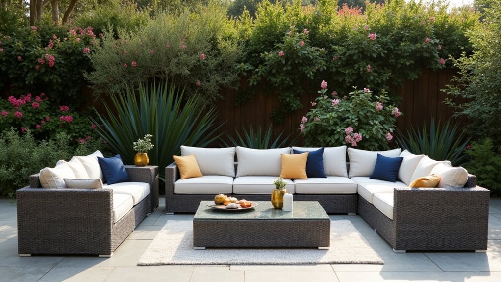 luxury grey rattan sofas