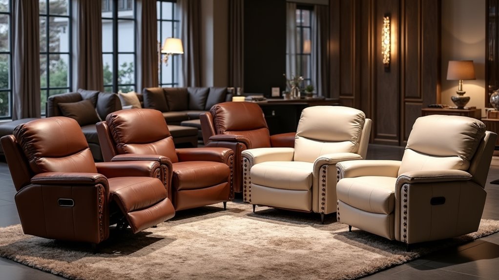 luxury leather recliner sofas