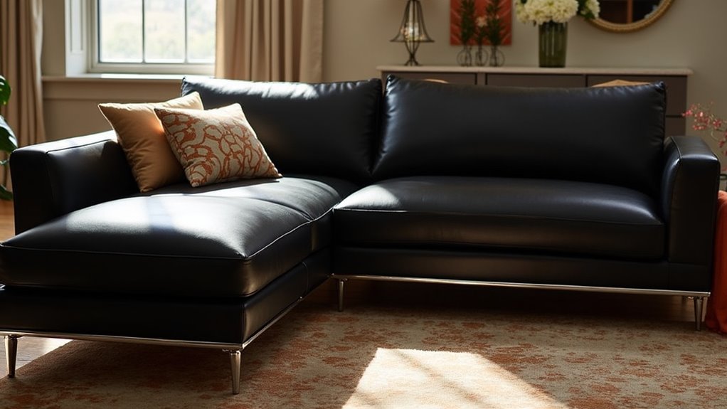 luxury leather sectional sofa