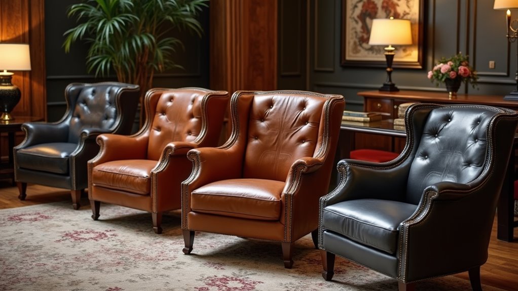 luxury leather sofa chairs