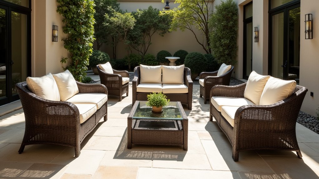 luxury rattan sofa sets
