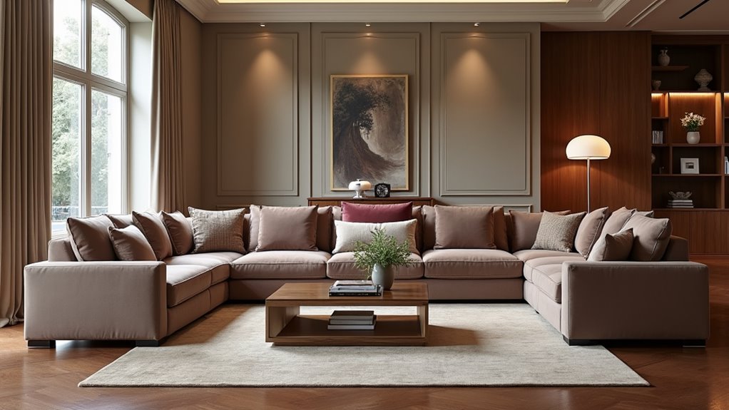 luxury u shape sofa sets