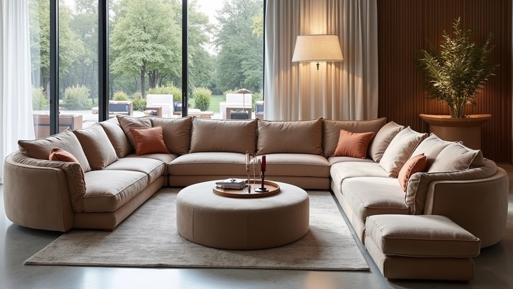 luxury u shaped sofa sets