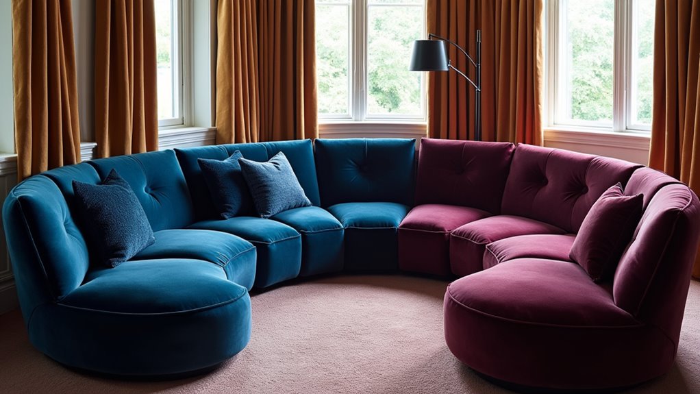 luxury velvet corner sofas