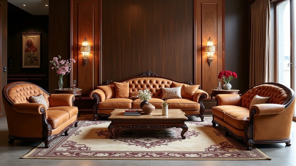 luxury wooden sofa designs