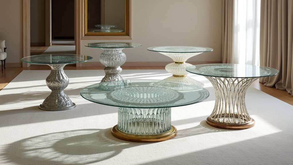 round glass coffee tables