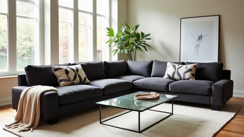 stylish functional small space sectional
