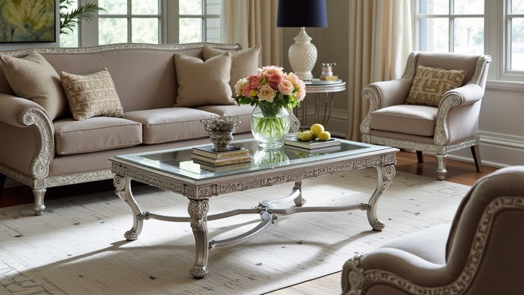 stylish silver table sets
