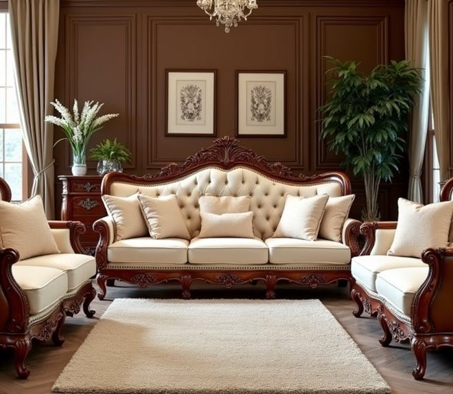 7 Stunning Wooden Luxury Sofa Sets for Your Home