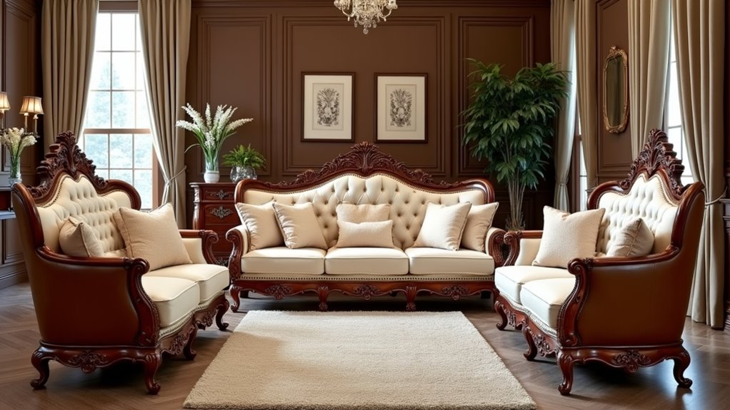 wooden luxury sofa sets