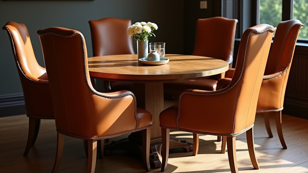 buffalo leather dining chairs