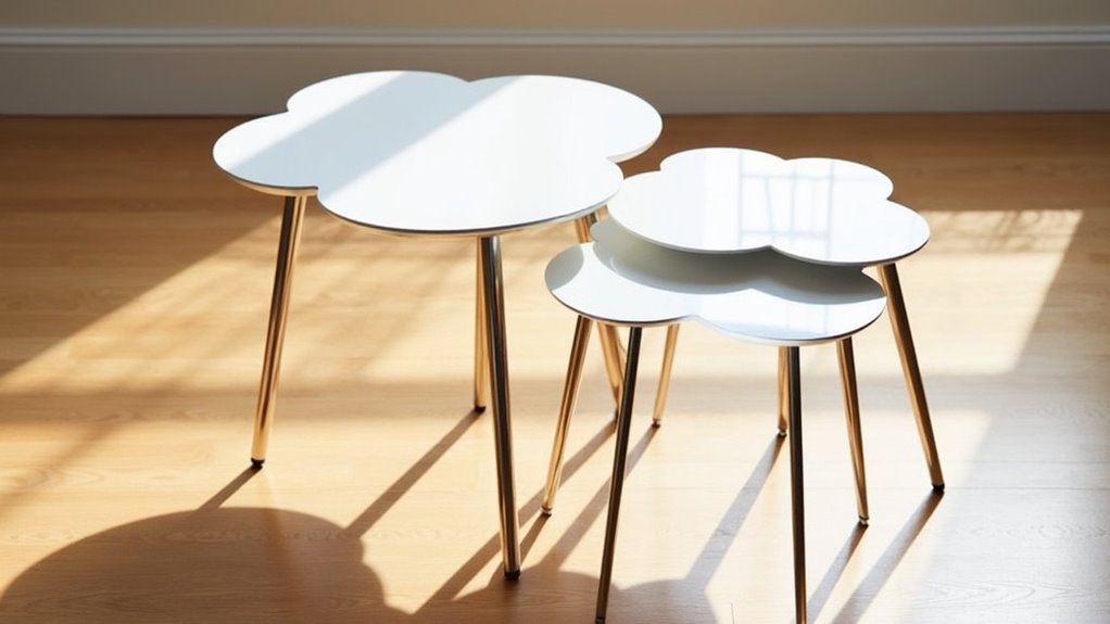 contemporary cloud shaped nesting tables