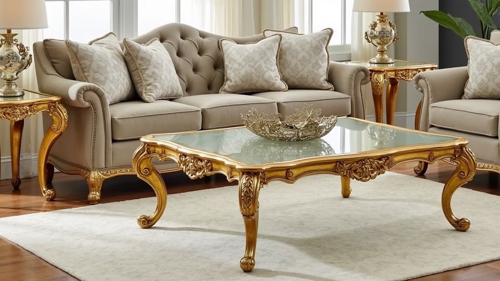 contemporary glam furniture set