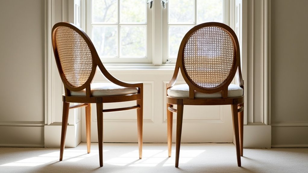 elegant handcrafted cane chair