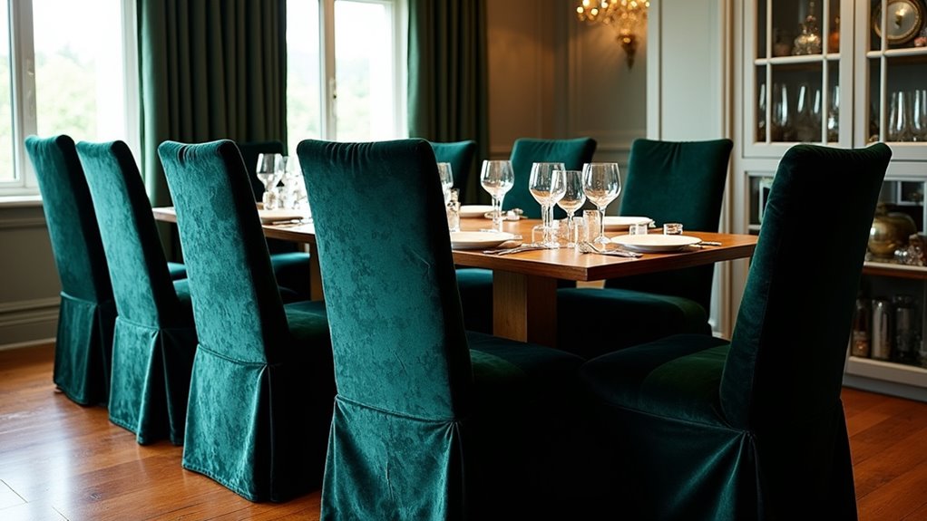 elegant high back chair covers
