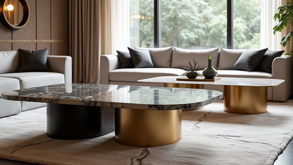 elegant marble coffee tables