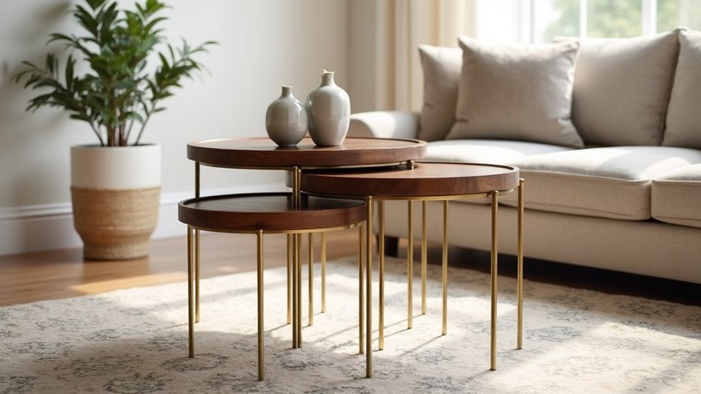 elegant nesting tables set