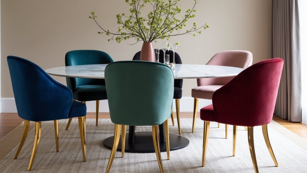 luxurious velvet chairs selection