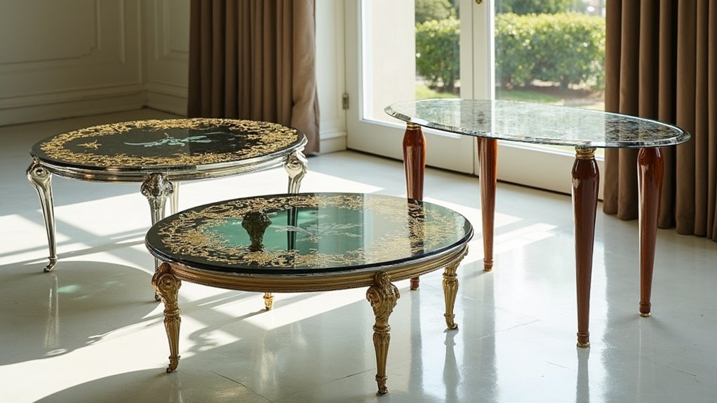 luxury glass coffee tables