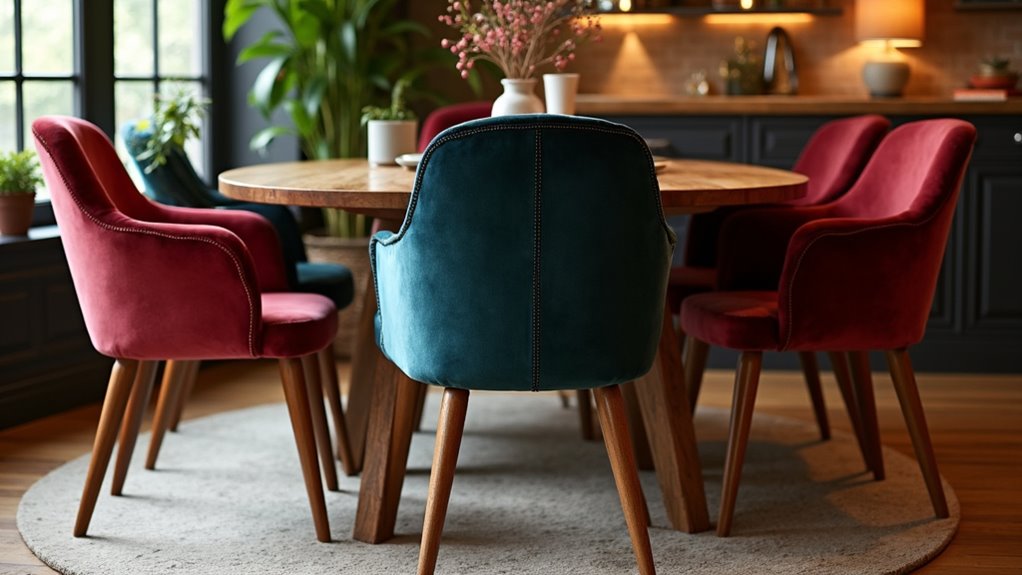 luxury velvet dining chair