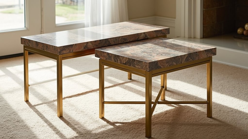 modern rustic nesting tables