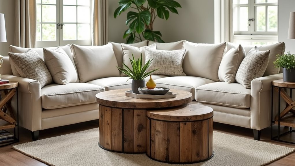 rustic industrial nesting tables