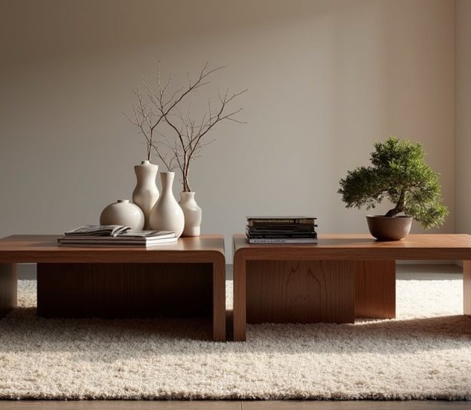 3 Stunning Pairs of Two Square Coffee Tables Placed Side by Side