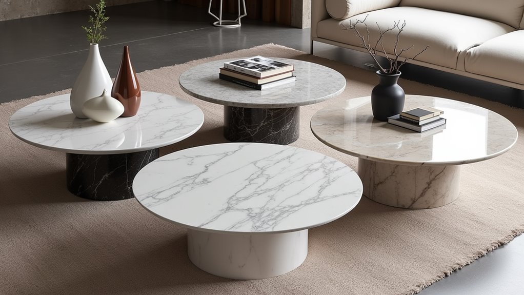 stylish marble coffee tables