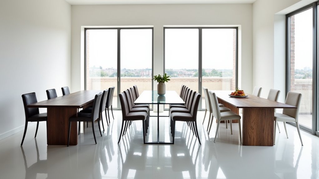 stylish six seat dining tables