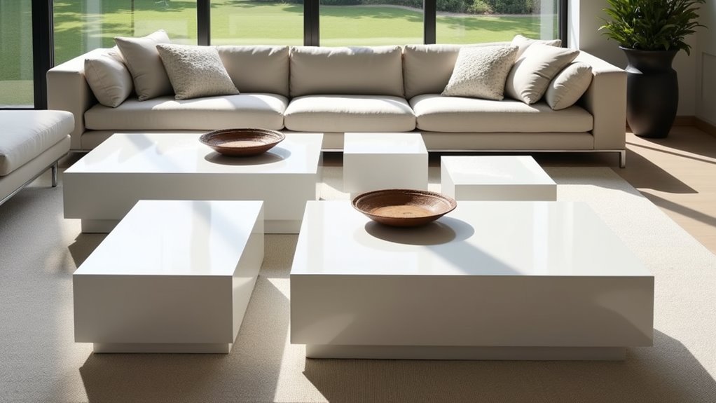 stylish white coffee tables