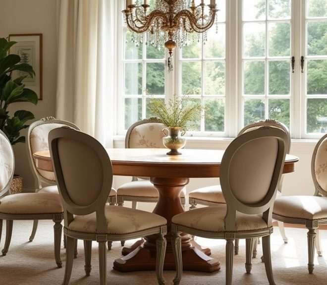 7 Stunning Vintage French Round Fabric Dining Side Chairs to Enhance Your Decor
