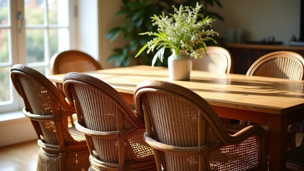 wicker dining chairs selection