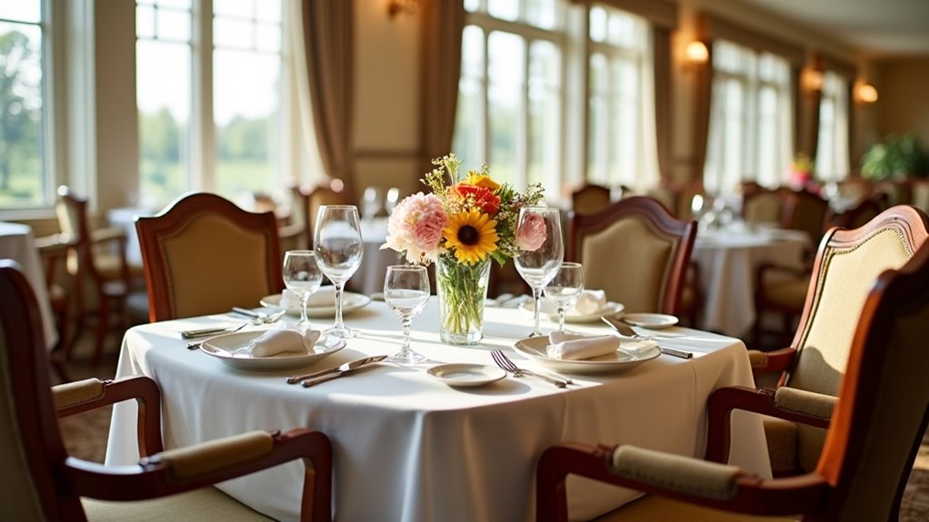 comfortable and accessible tables