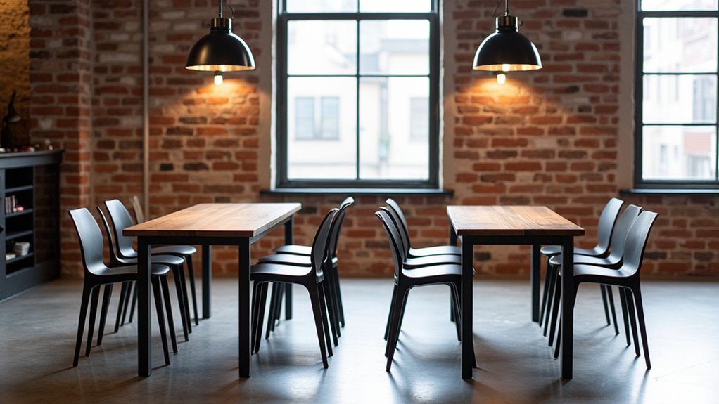 compact modern industrial dining
