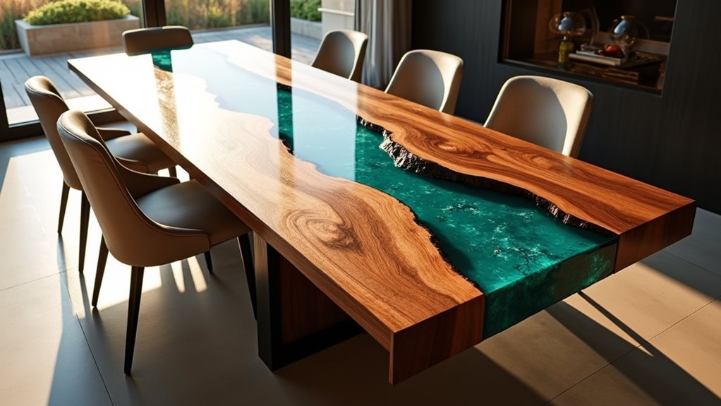customizable artistic epoxy tables