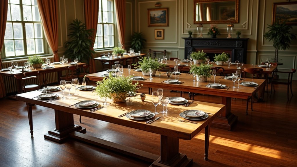 elegant brownstone dining tables