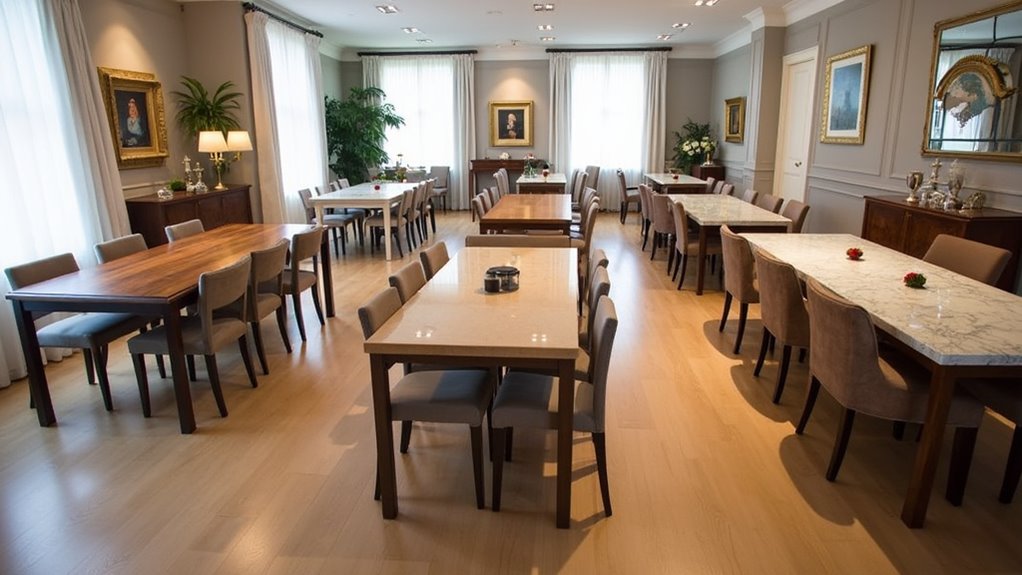 elegant dining table selections