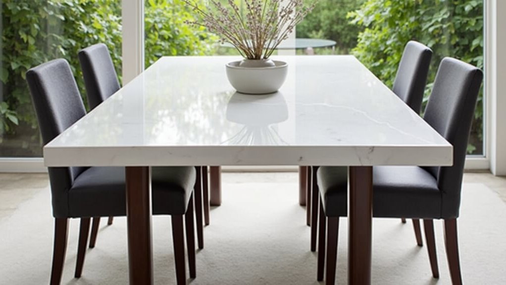 elegant marble dining table