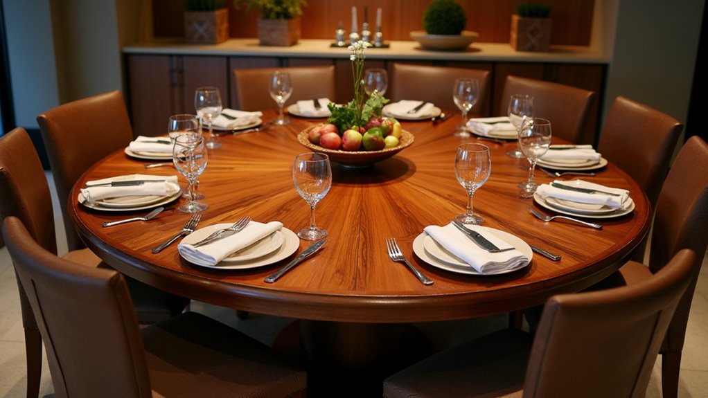 expandable round dining table