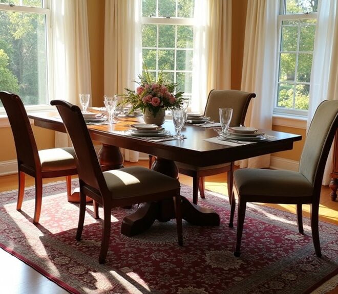 How Do People Decide If They Should Put Rugs Under Dining Room Tables?
